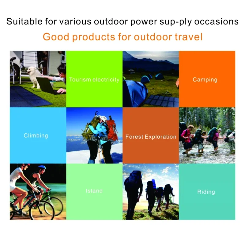 Imagem -05 - Bolsa Portátil do Painel Dobrável Solar 1000w Carregador Solar de Saída Usb Power Outdoor Hiking Camping Power Generator Telefone Móvel de Casa