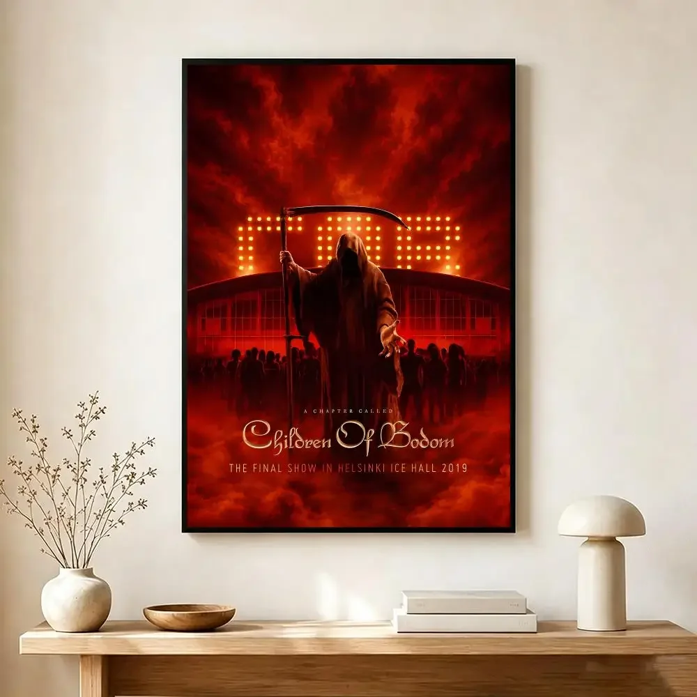 Aggressive Metal Band C-Children of Bodom Poster Lightweight Self‑Adhesive PP Wall Decal for Living Room Bedroom Decor Gift