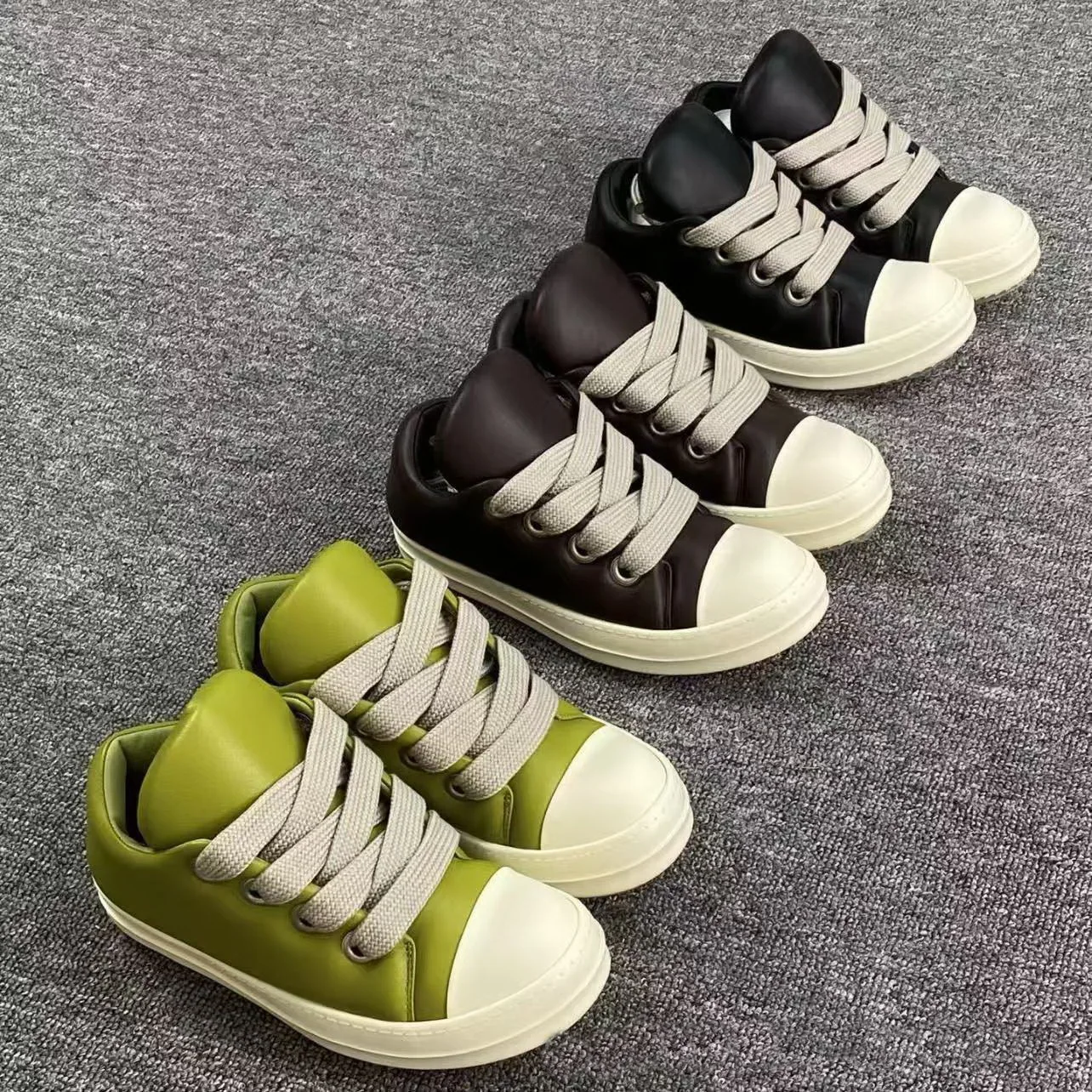 

2025ss Best Version Dark Owen Style Bread Shoes Top Quality Sheepskin Real Leather Men Sneakers Shoes