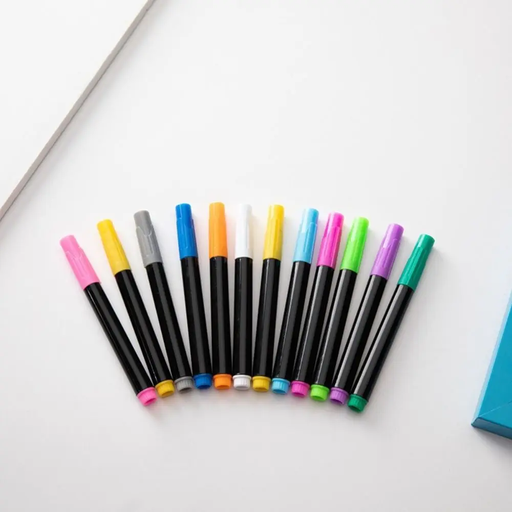 Nuova penna per lavagna luminosa a LED cancellabile 12 colori Evidenzia tavolo da disegno Evidenziatore Tavolo luminoso per penna colorata liquida bianca