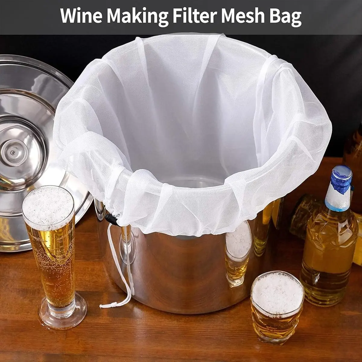 AA77 NEW  4PCS Muslin Cloths for Cooking-Fine Mesh Strainer Bags for Brewing, Straining, Filtering for Homebrewing Wine 26x22 in