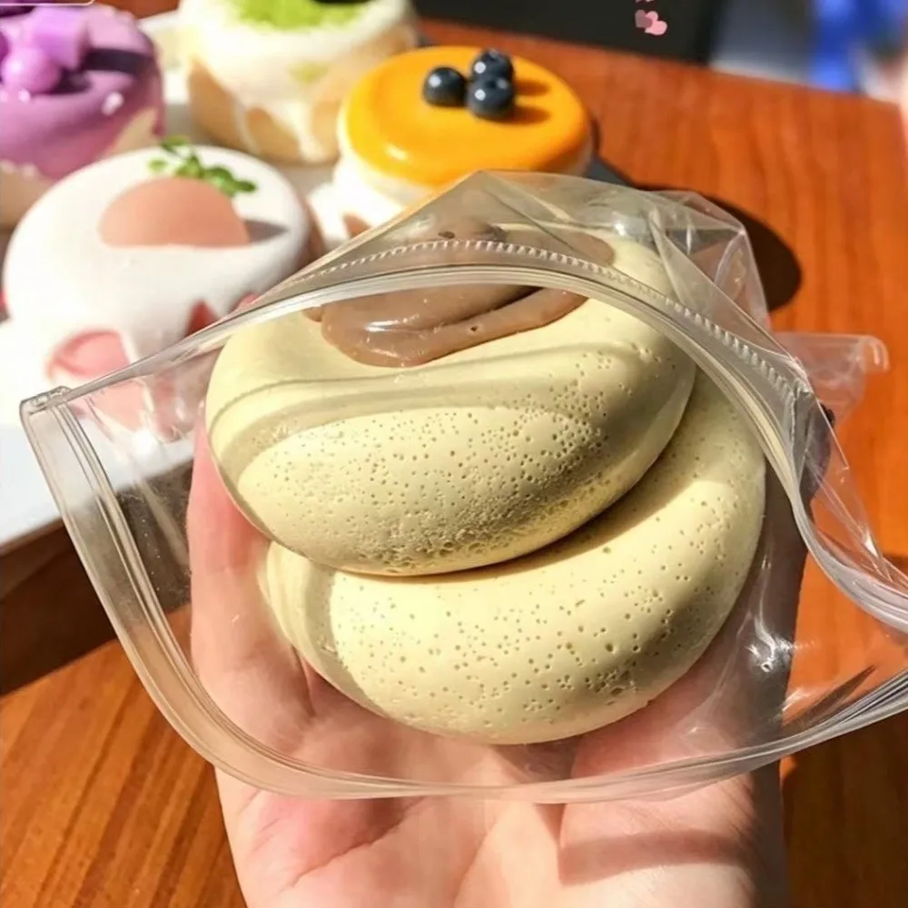New Simulation Soufflé Squeeze Chocolate Cheese Mini Cute Cake Slow Rebound Stress Relief Squishy Fingertip for Kid Gifts