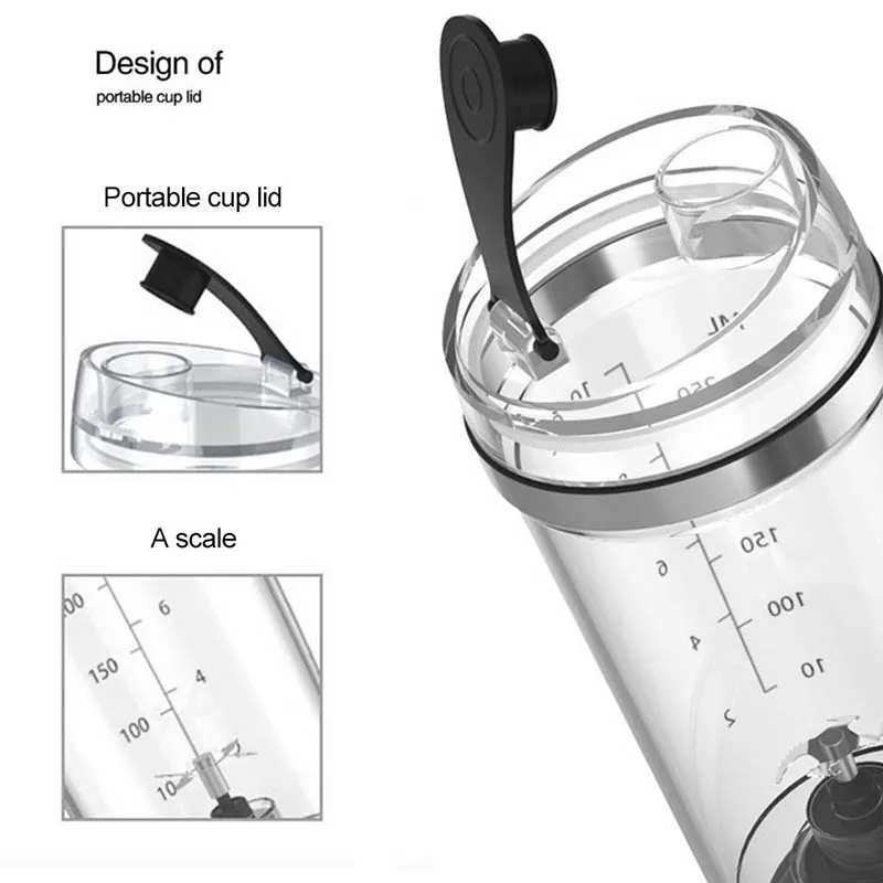 YMEEI 250ML USB Shaker Bottle Electric Protein Shaker Bottle Stirrer Large Horsepower Blender Juice Milkshake Coffee Mixing Cup