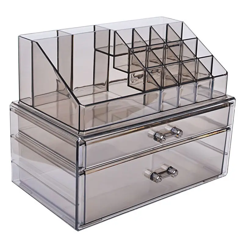 

Makeup Storage Boxes New Clear Acrylic Desktop Cosmetic Storage Box Lipstick Nail Polish Holder Women Makeup Tools Organizer