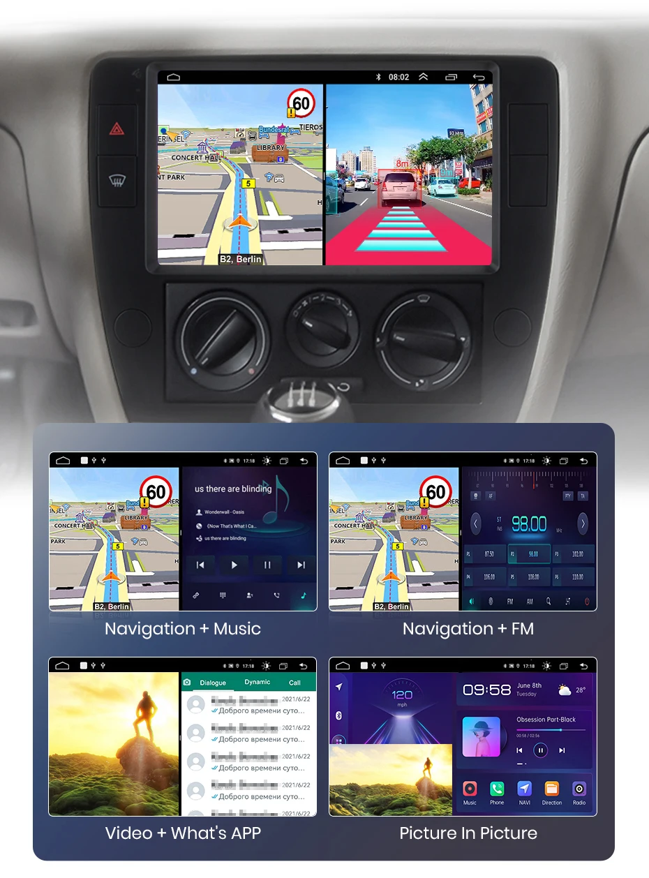 Junsun Kabelloses Carplay Android Auto Autoradio für Passat B5 2000 2001 2002 - 2005 GPS Intelligente Systeme Multimedia Autoradio – Detail 23