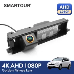 4K 1080P 180 Degree Fish Eye Lens Car License Plate Light Rear View Reverse Backup Camera For Toyota RAV4 RAV-4 2000-2012