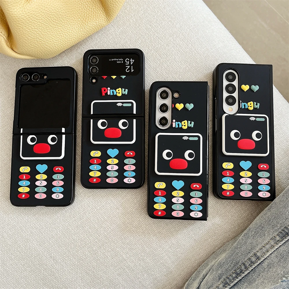 

Penguin Wacky Cartoon Flip Cover Interactive Meme Expression Samsung Galaxy For Z Flip 4,Z Flip 5,Z Flip 3,Z Flip 6,Z Flip 7