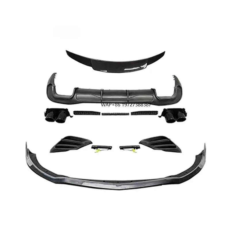 

S CLASS W223 S450 S500 B STYLE CARBON FIBER BODY KITS for W223 S450 S500 Dry Carbon Front Lip Diffuser and Rear Spoiler for W223