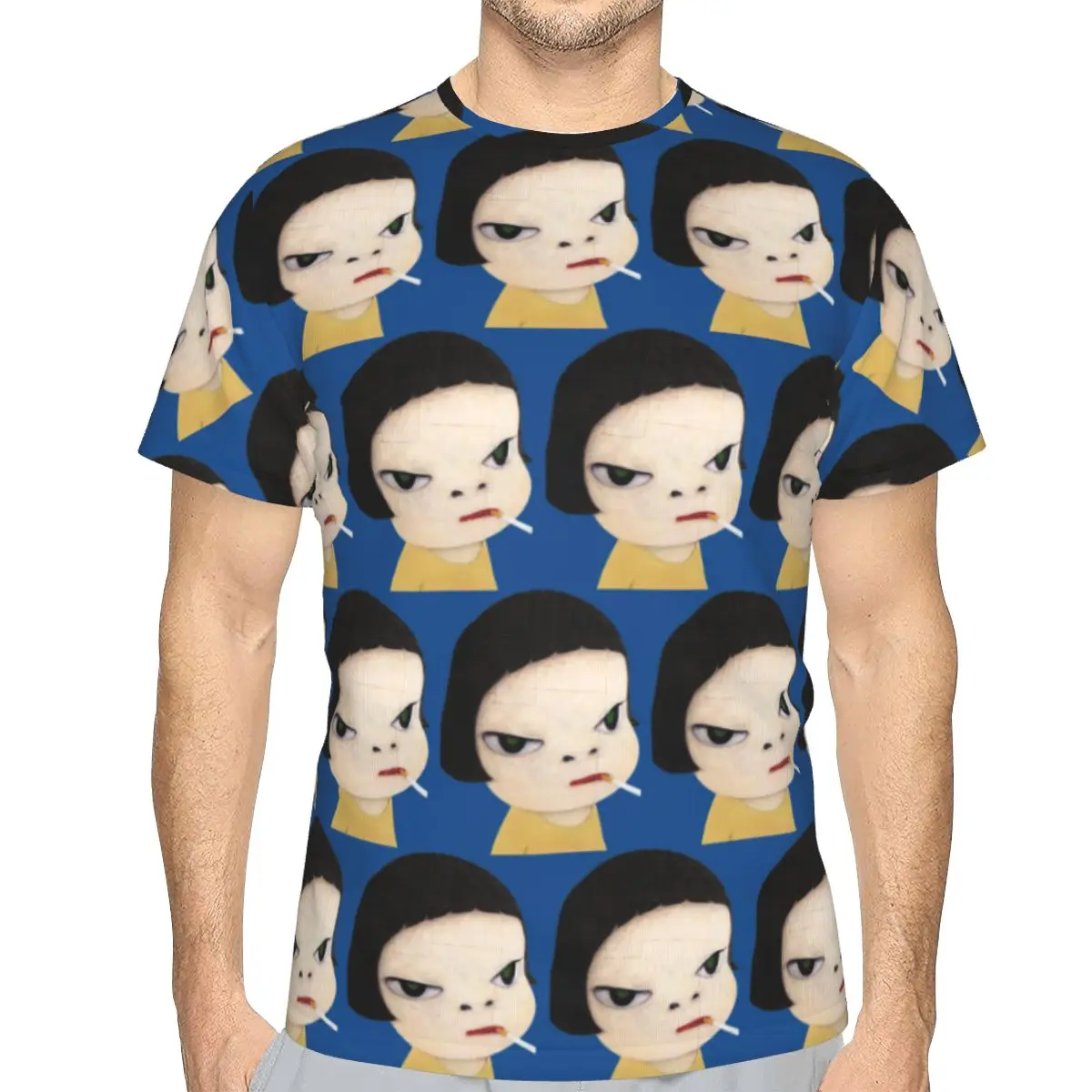 Yoshitomo Nara 100% Cotton T-Shirt Men'sClassic T Shirts Men Round Neck Short Sleeve