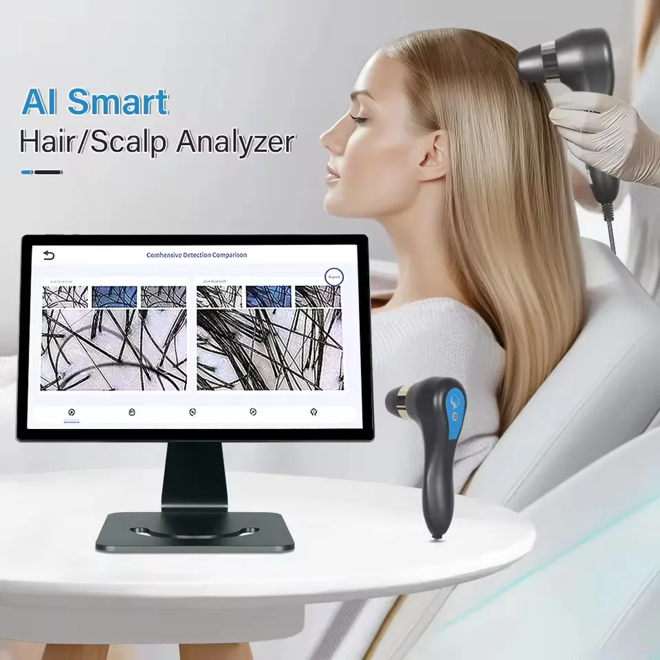 New Arrival Efficient Portable High End Hairressing Hair Care Salon Equipment AI Scalp Analyzer Hair Analysis Device
