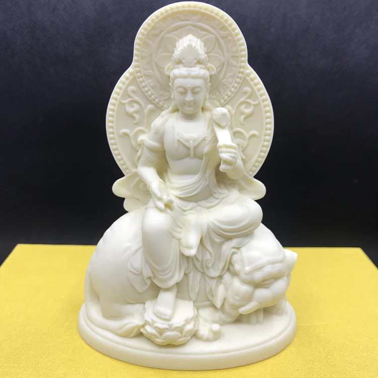 GOOD Southeast Asia home Store CAR SAFE LUCK Talisman PUXIAN Samantabhadra Bodhisattva Buddha FENG SHUI carving Sculpture