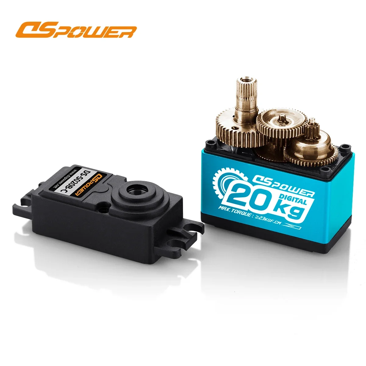 DSpower 20KG digitale metal gear half aluminium frame servo voor 1/8 1/10 RC auto robot boot helikopter TRX4 TRX6 Scx10 speelgoedrobot