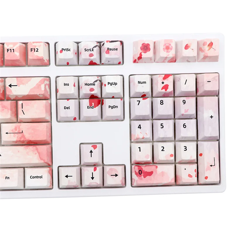 Vallen Kersenbloesems Thema Keycap Cherry Profiel Pbt Materiaal Sublimatie Keycaps 108 Toetsen Voor 61 64 68 96 104 Mechanische