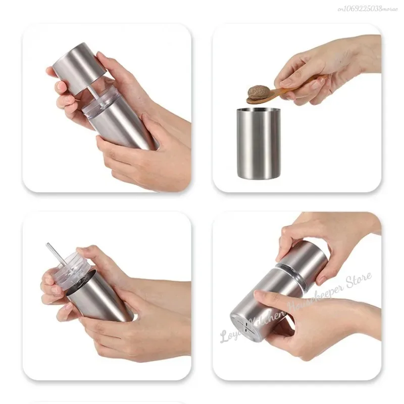 Molinillo de Nuez Moscada, Rallador de Metal para Nueces y Especias Duras, Máquina Manual para Moler, Trituradora, Accesorios de Cocina
