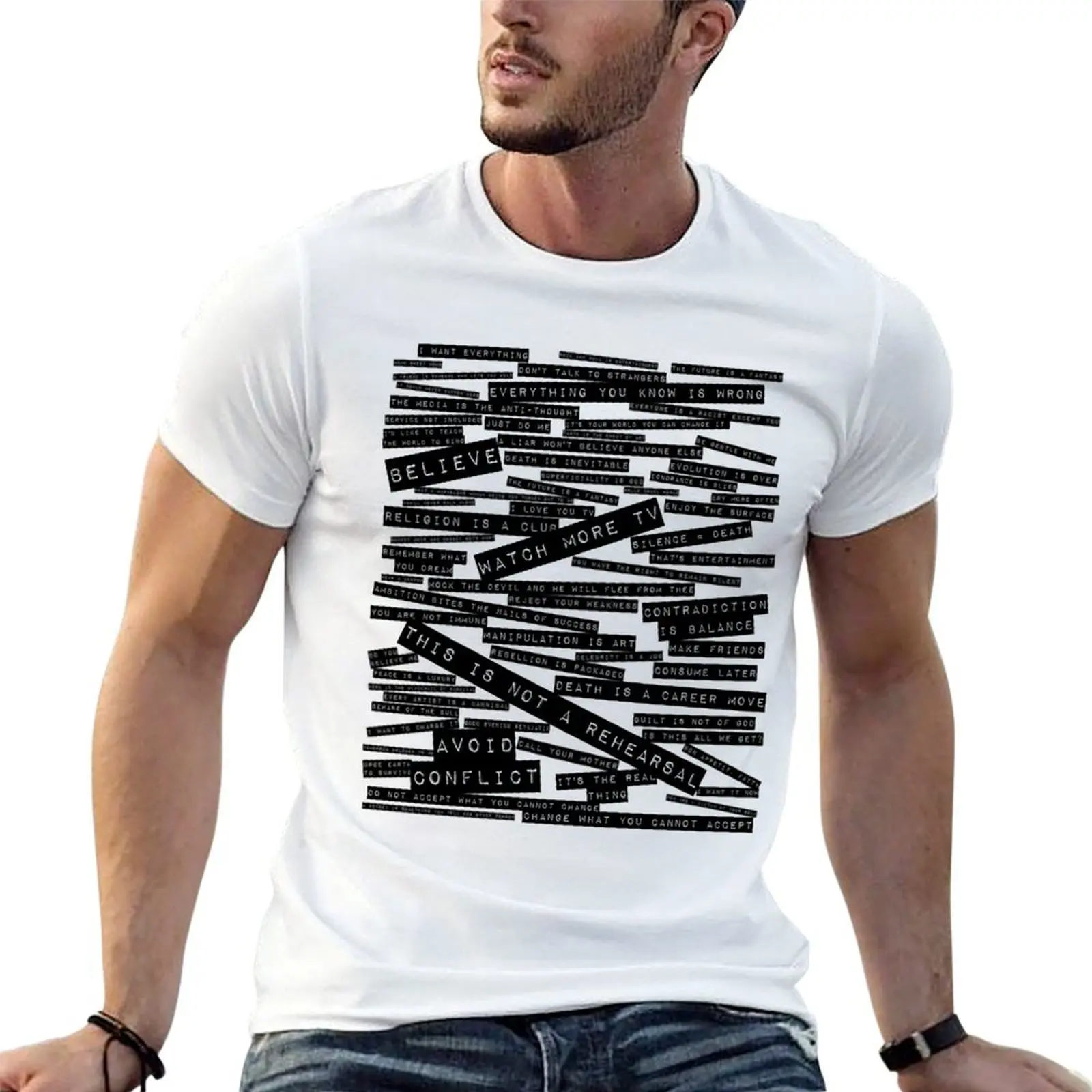 

u2 zootv quotes T-Shirt t shirts for man cotton soft t shirts for man slim fit T-Shirt