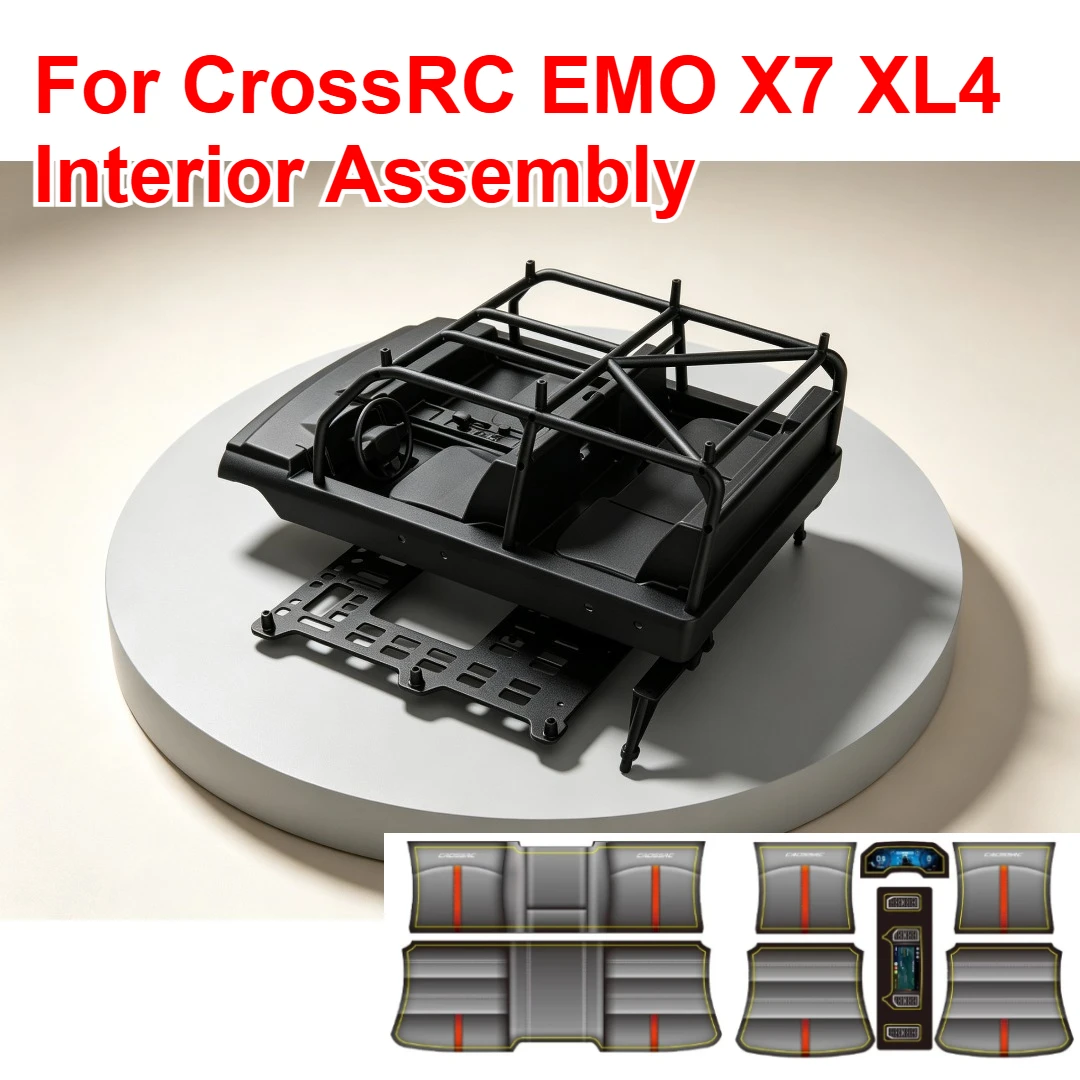 RC Pickup Truck Vehicle Interior Assembly Custom Model Number For 1/8 CrossRC EMO X7 XL4 Decorative Styling Decor Upgrade Parts