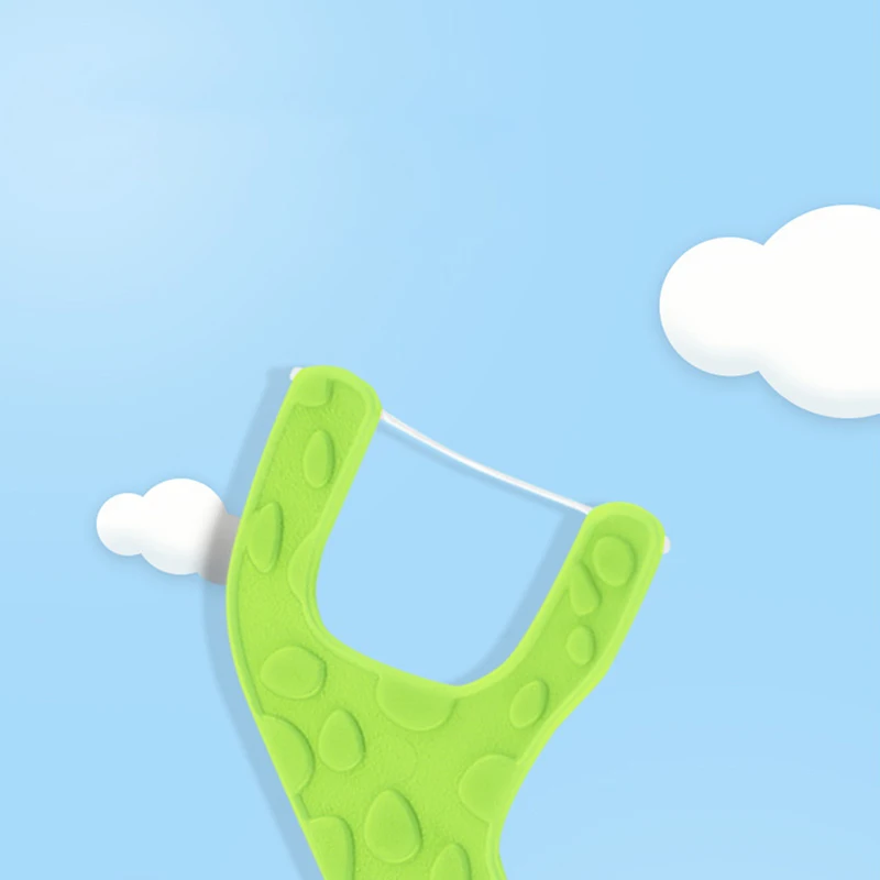 أعواد أسنان بلاستيكية فائقة النحافة للأطفال ، تفاصيل تنظيف الأسنان ، عصا خيط ، عبوة عائلية ، تنظيف أسنان ، كرتون ، 40 في كل صندوق