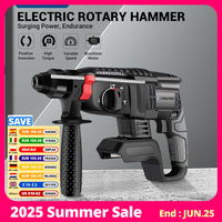 Drillpro 26mm Brushless Electric Rotary Hammer Cordless Multifunctional Impact Hammer Drill Power Tools for 21V 18V Battery