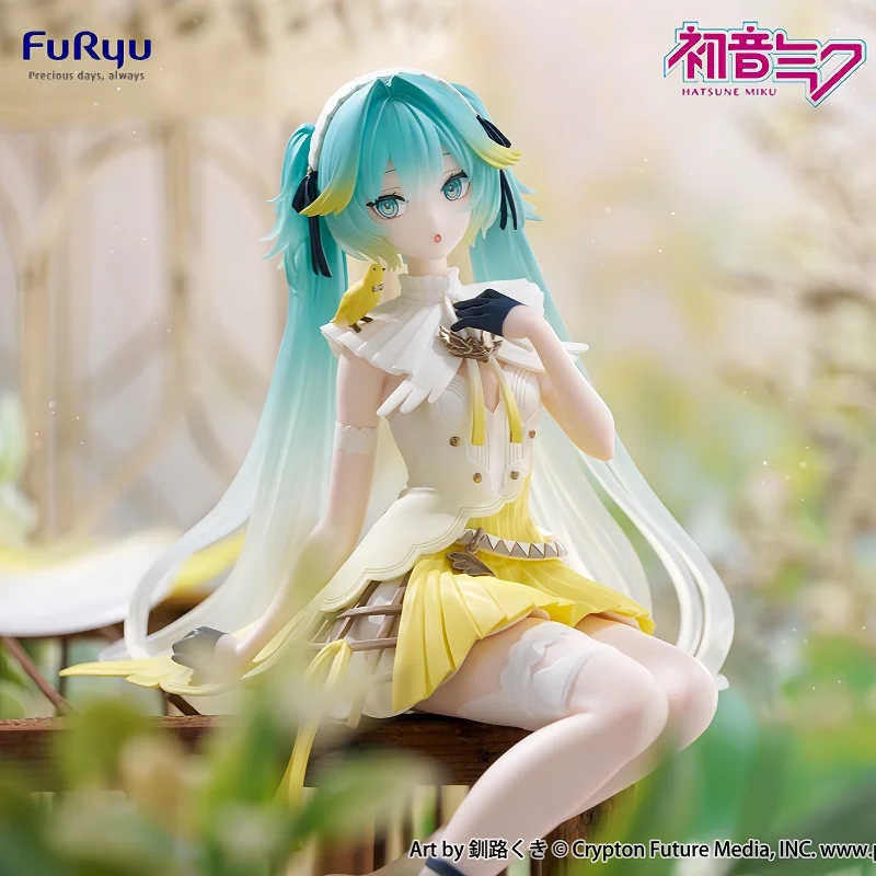 【先行販売】正規品-フリュー-アニメ玩具-初音ミク-カナリアシリーズ-座り姿-キュートガール-フィギュア-モデル-デスクトップオーナメント-おもちゃ-女の子へのプレゼント