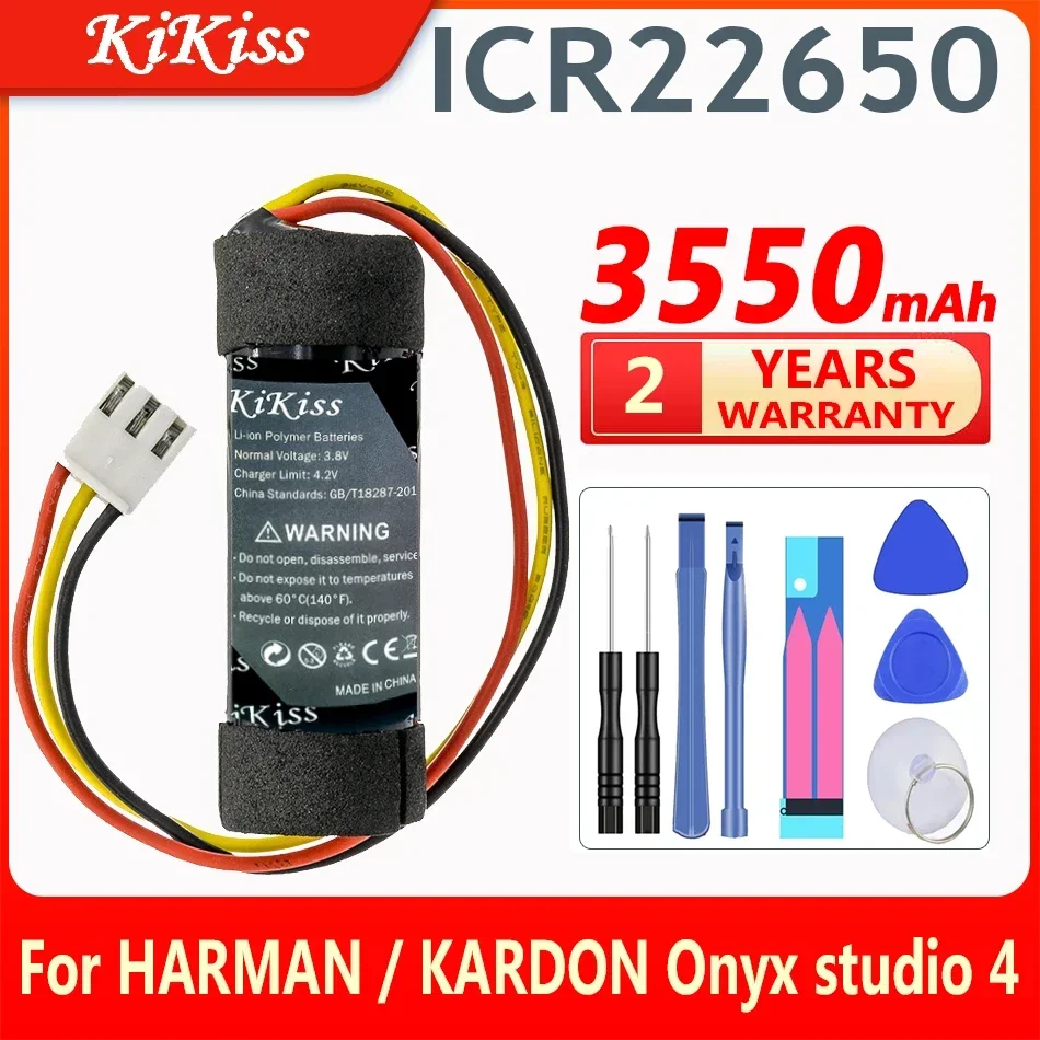 Kikiss Battery For HARMAN KARDON Onyx Studio 4 ICR22650  Audio Speaker Batteries Mini Bluetooth Loudspeaker Replacement Bateria