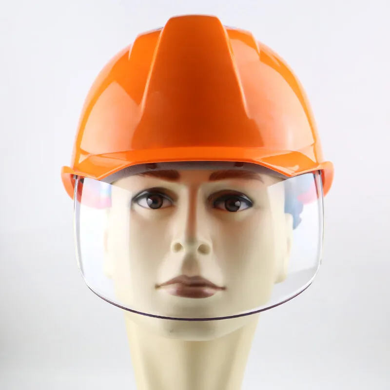 HanDun HD-TB01-99Pro Safety Helmet with Built-In Ventilated Hole Protective Face Mask Single Reinforced Strap ABS Material