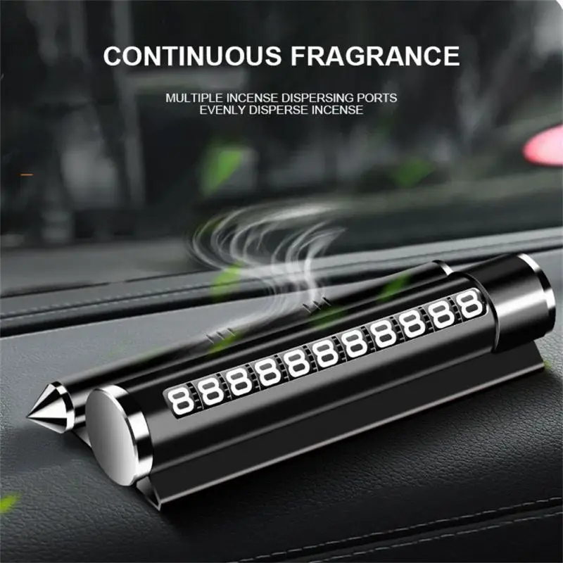 Temporary Parking Car Number Plate Alloy Multi-function Sign Safety Hammer Moving Car Aromatherapy Broken Window