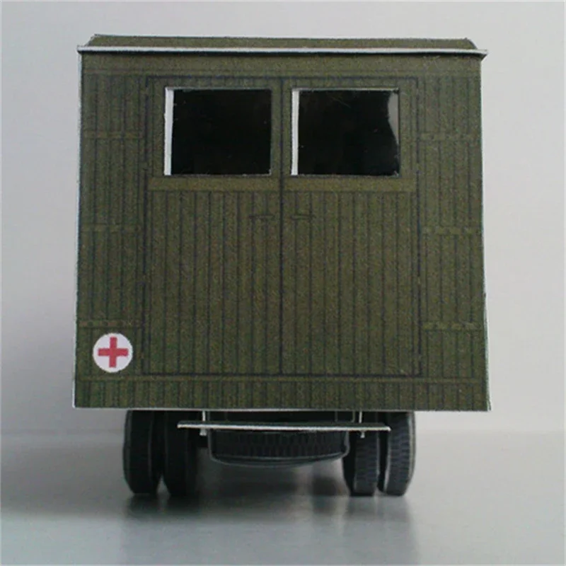 1:43 Scale WW II Soviet Zis-44 Battlefield Ambulance Army Truck Model DIY 3D Paper Card Building Sets Military Model Toys