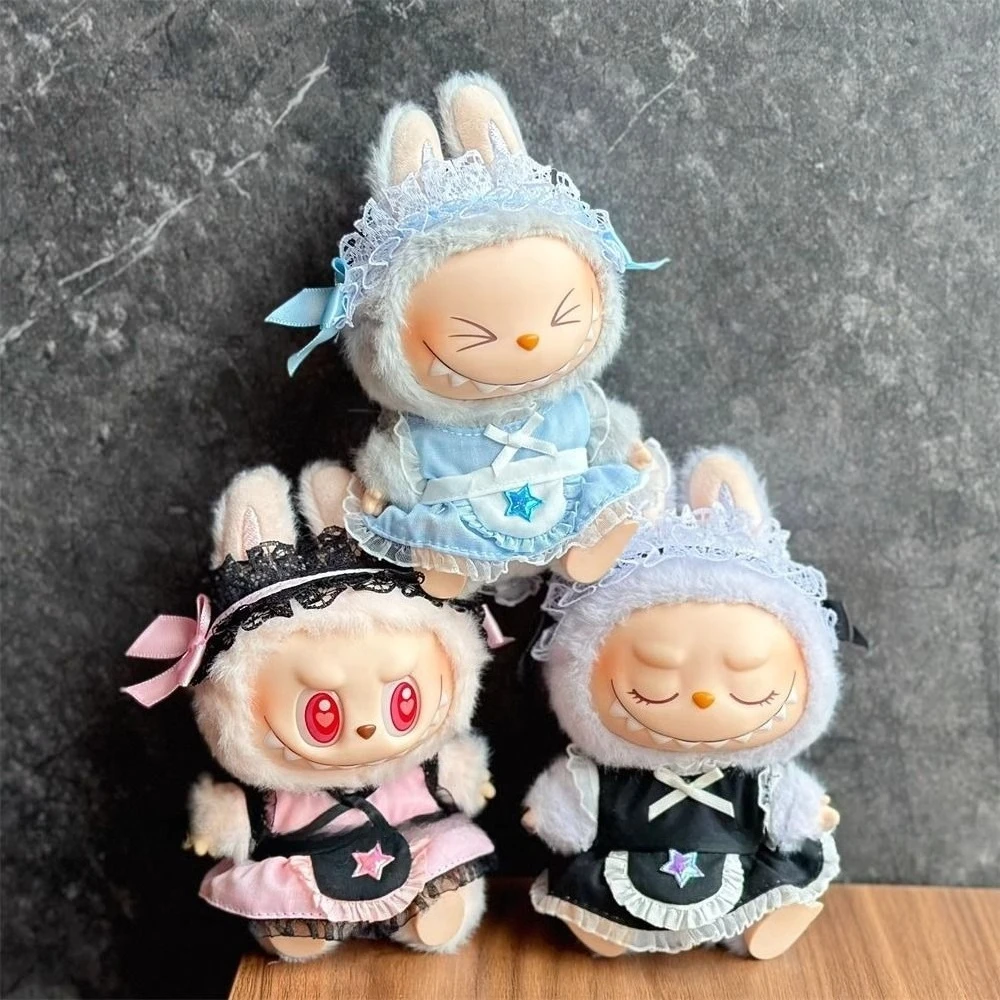 Nuovi vestiti per le bambole adatti per Labubu V1 V2 V3 bambola cameriera gonna vestito cartone animato accessori periferici vestire vestiti per le bambole regalo fai da te