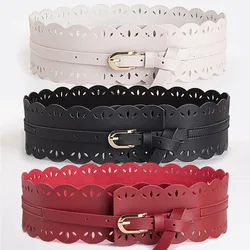 Simple Wide Belt Bohemia Style Belt Lace Hollow Out Sweet Ladies Wide Belt Women All Matching Waist Seal