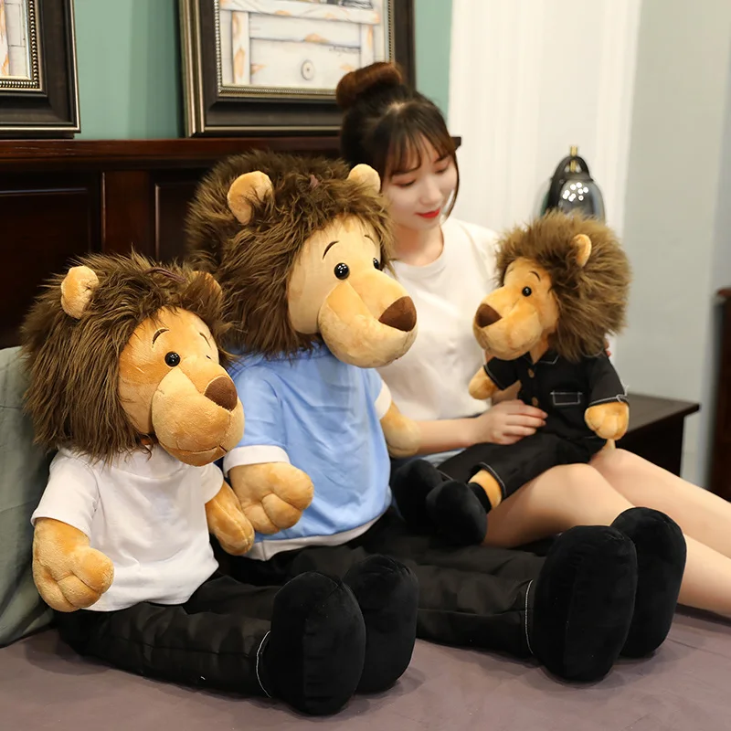 50/65/90cm Cartoon Lion Plush Doll Anime Hot TV Lee Minomi Lion Stuffed Animals Plushies Toy Soft Kids Toys for Girlfriend Gifts