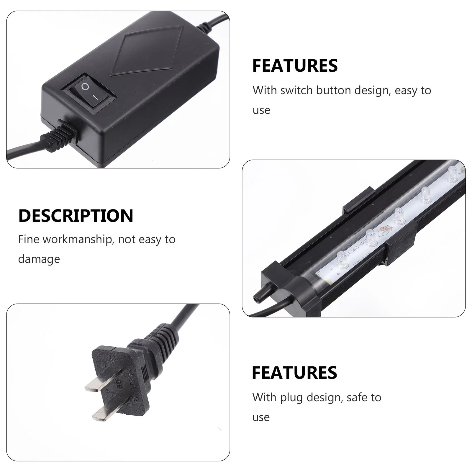 

1Pcs Colorful Fish Tank Lights Safe Bright LED Lamp Aquarium Landscaping Supply Delicate Tropical Fish Aquarium Frame Lighting