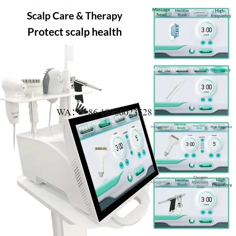 WMWMNU for Desktop 5 in 1 Scalp Analyzer Detection Massage Heads Oxygen Hair Treatment Studio High Definition - view 3