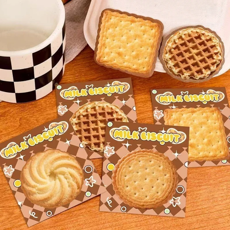 Niedliche Kreative Lebensmittel- und Spiel-Kekse Haftnotizen Lernmaterial Kawaii Schreibwaren N-mal verwendbares Papier Schülerbelohnung Kleines Geschenk Keks