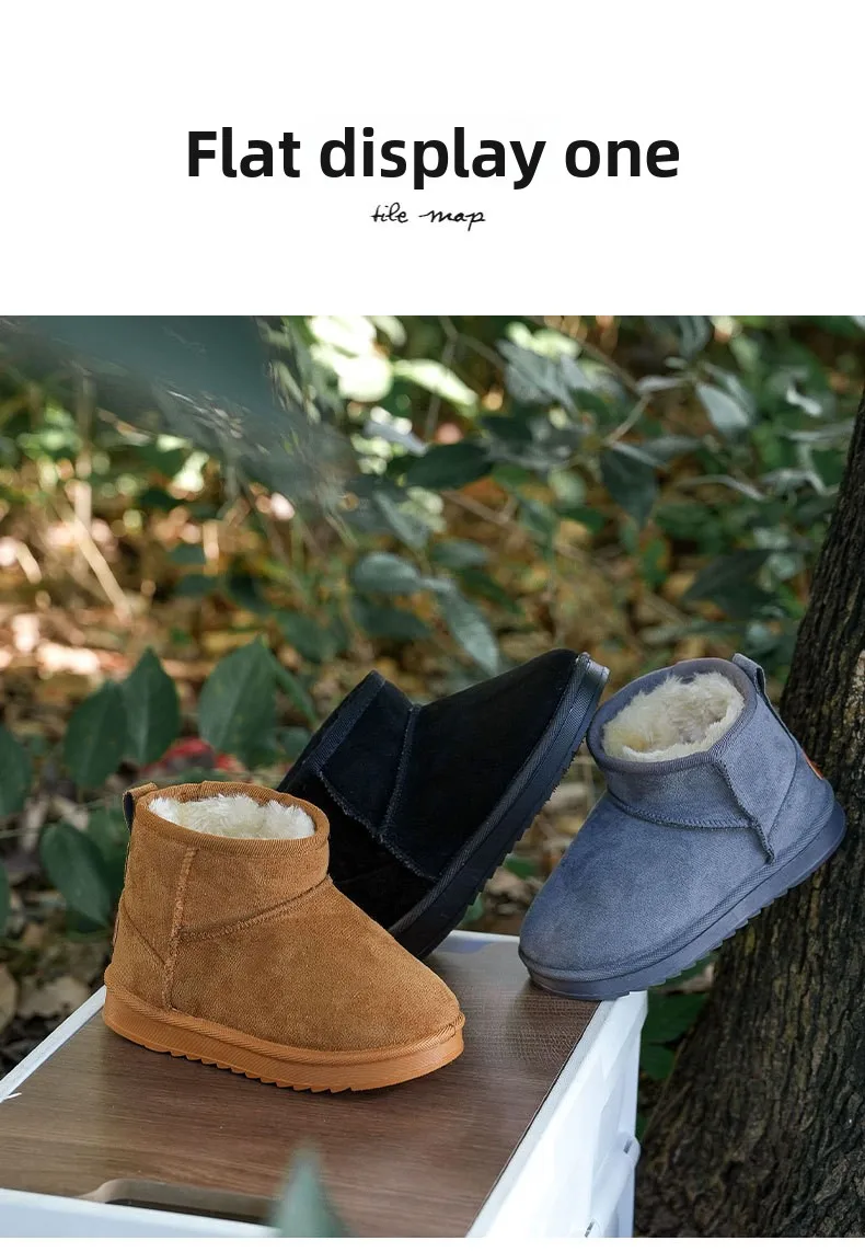 2026 Neue Kinder-Winterstiefel aus Rindsleder, warme Stiefel für Jungen und Mädchen, hochwertige Lederstiefel – Detail 5