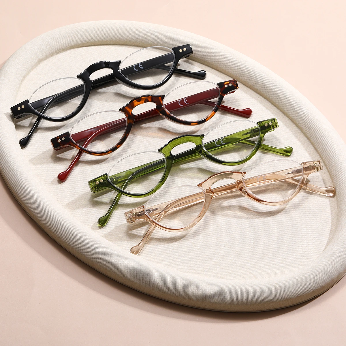 4PCS 4PCS Vintage Half - Frame Fashion Blue Light Blocking Reading Glasses Comfort Presbyopia Glasses Unisex Combo Pack - Aliexpress Deal