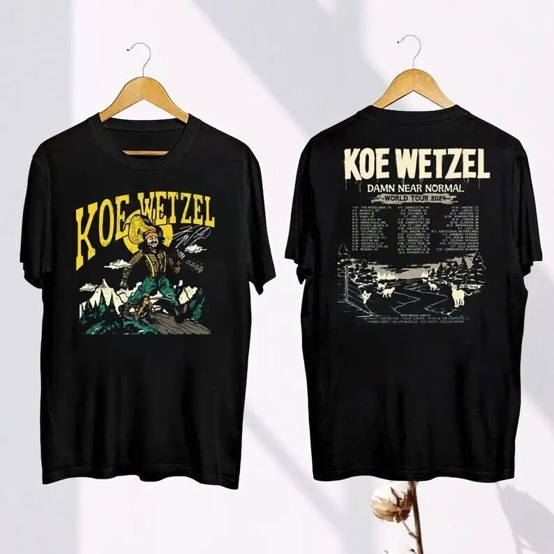 Koe Wetzel Graphic Shirt, Koe Wetzel Damn Near Normal Tour 2024 Shirt