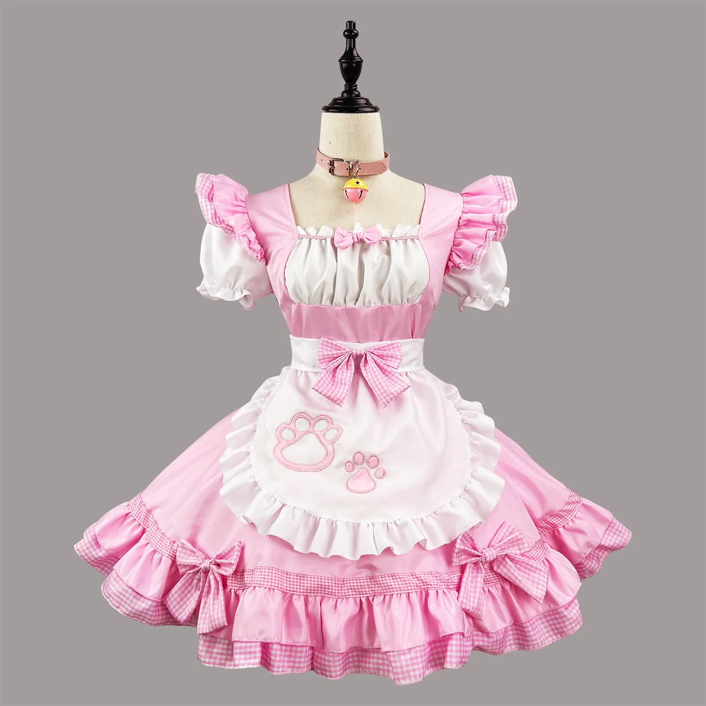 Lolita Cat Girl Maid Cosplay Costumes, Tablier de femme de chambre classique, Tenues Anime, Noir, Blanc, Rose, Robe de soirée mignonne, Grande taille