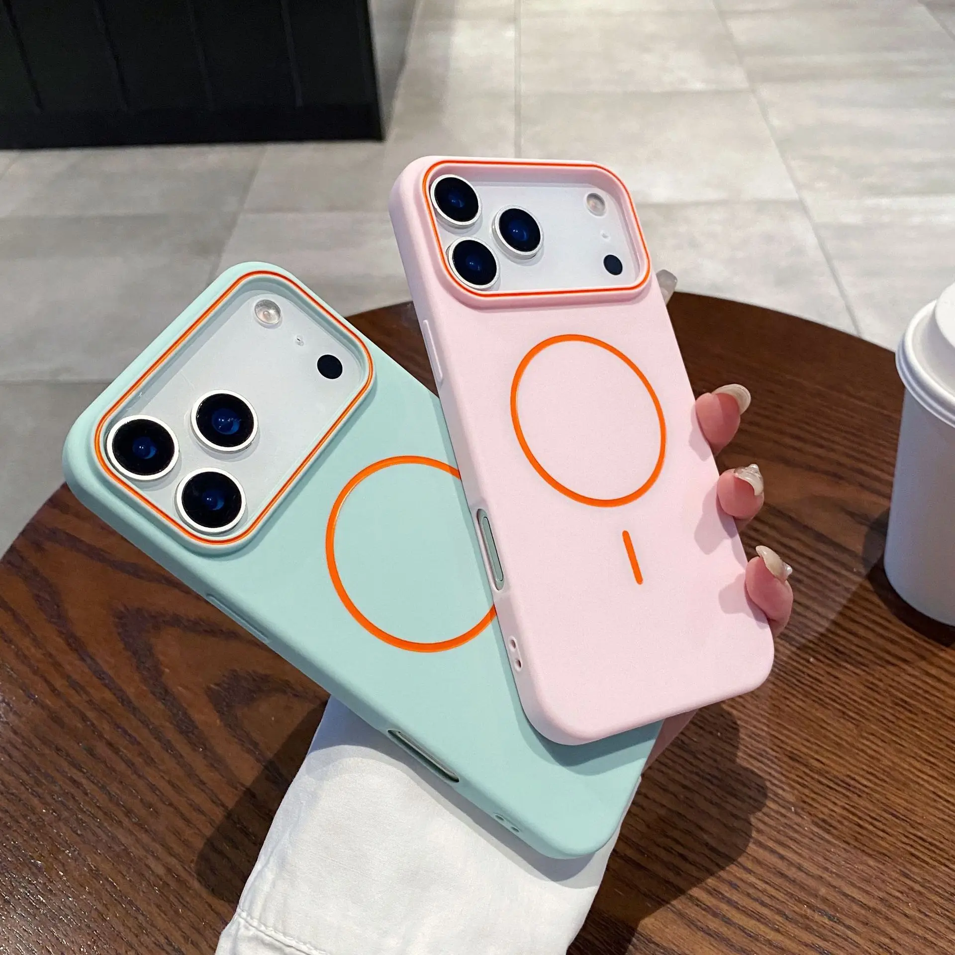 تنطبق على iPhone17 سلسلة النفط يقطر غرامة حلقة ماتي المغناطيسي حالة الهاتف المحمول آيفون 17 مصنع مكافحة الإفلات بالجملة