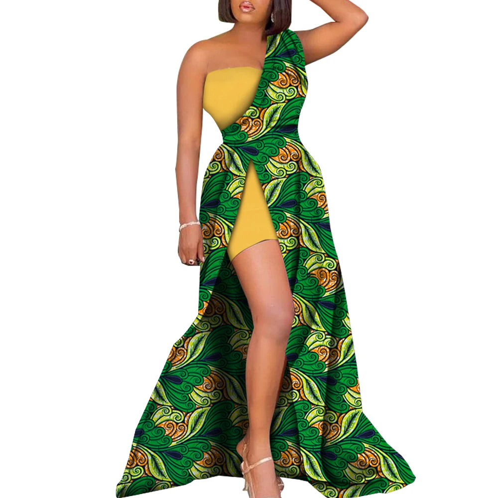 Vestidos africanos para mujer, vestido estampado africano Sexy para fiesta/noche, ropa tradicional africana para mujer WY722