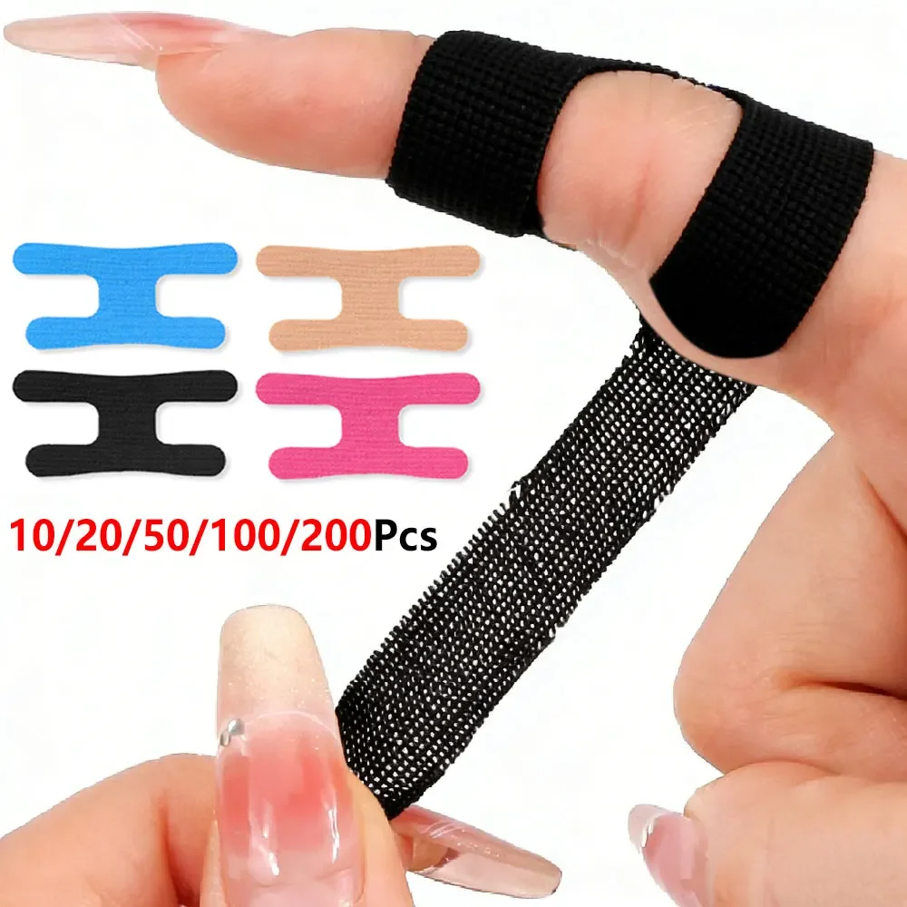 10/20/50/100/200Pcs Pre-Cut H Kinesiology Finger Support Tape, Multi-Color Finger Stabilizer Bandage, Latex-Free Athletic Tape