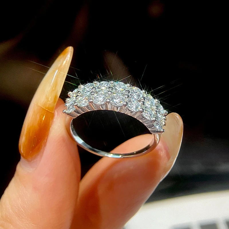 

Stylever 1.4ct Moissanite Diamond Ring for Women 925 Sterling Sliver Wedding Engagement Daily Wear Luxury Fine Jewelry