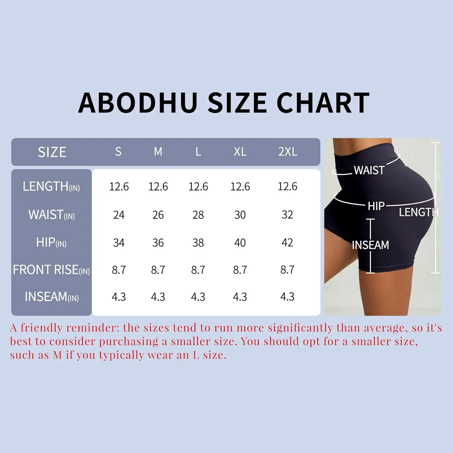 

Abodhu V-Back Scrunch Butt Shorts Workout Gym Leggings for Women Comfy Butt Lifting, V Waistband/Cut Design Black Red