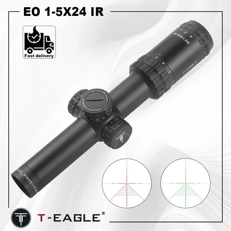 

T-EAGLE EO 1-5X24 ИК тактический прицел для охотничьей винтовки оптический коллиматор пневматический пистолет страйкбол PCP прицел