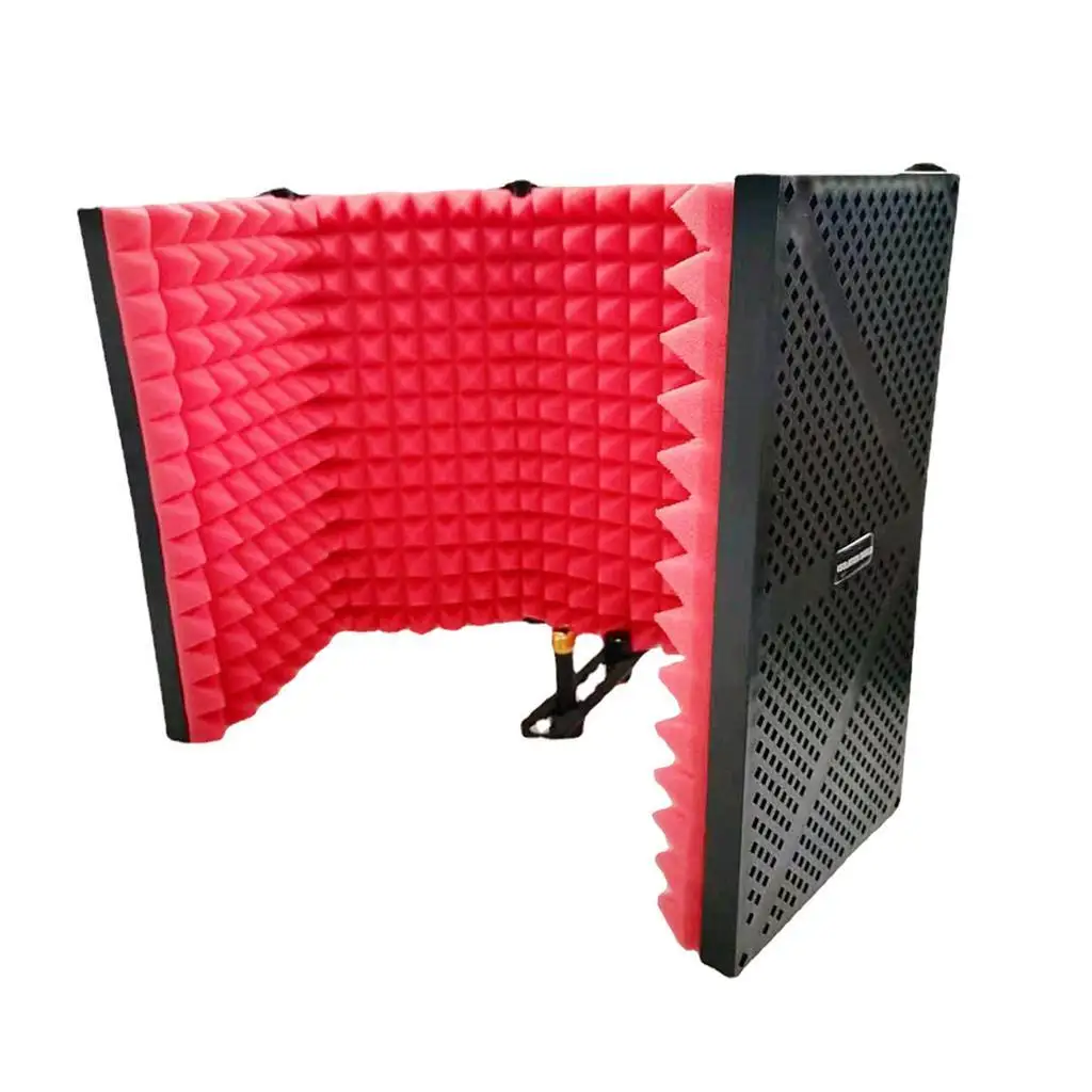 Foldable Metal Mic Isolation Shield for Microphone Recording Equipment view 2