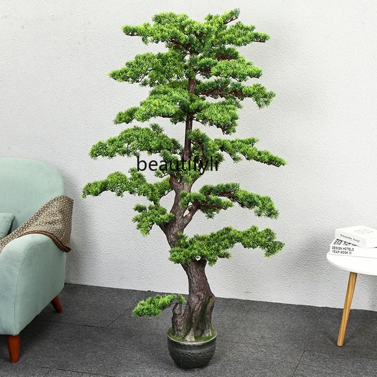 Artificial simulation of welcome pine, Luo Hansong, fake tree, landscaping decoration, large simulation of green plants