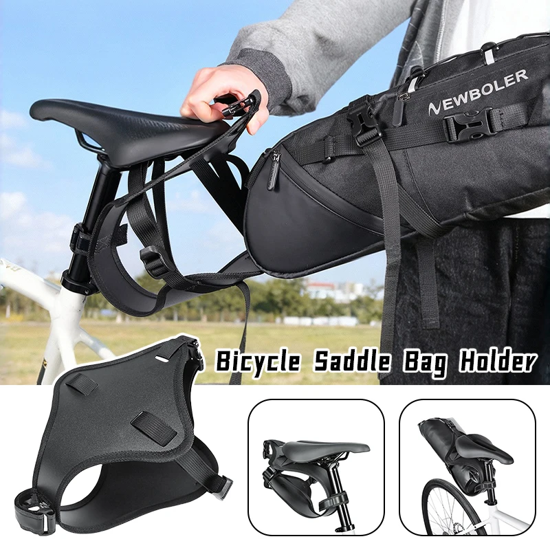 

Quick-Release Bicycle Saddle Bag Holder Adjustable Universal Rear Pannier Rack Mount for Bike Seat Bag, Cycling Accessories