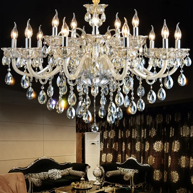 for Modern Simple European Crystal Chandelier 2025 New Atmospheric American Style Living Room Master Bedroom Dining Room Lamp