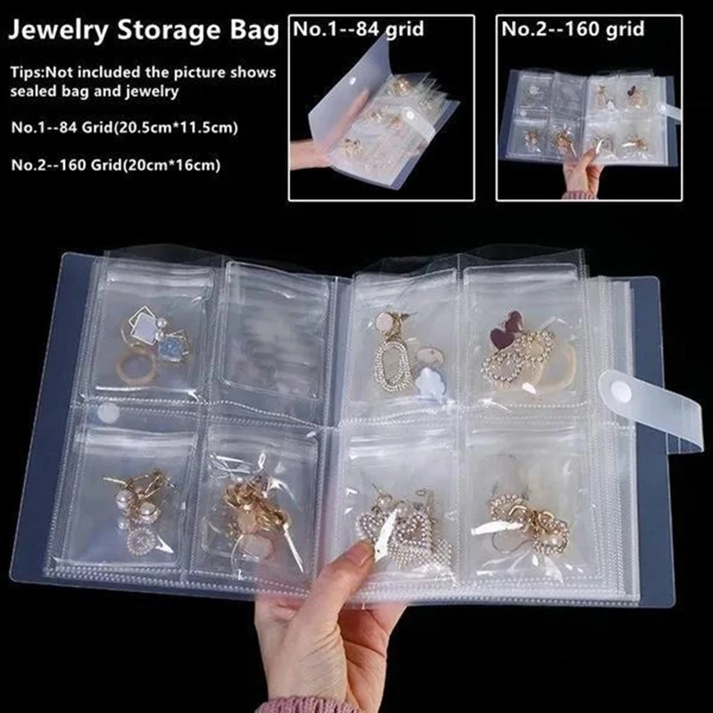 

Transparent Jewelry Storage Box, 84/160 Grids Anti-Oxidation Organizer, Necklace Bracelet Ring Holder, Desktop Drawer Organizers