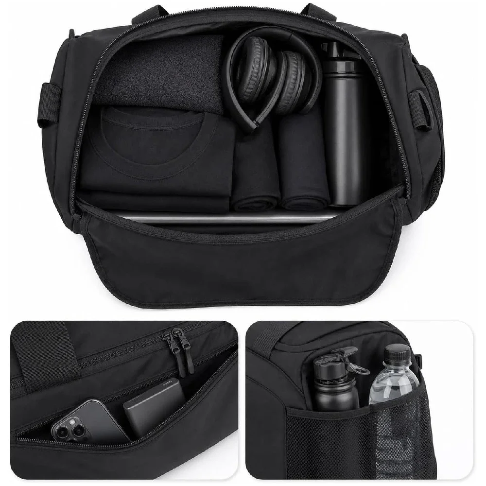 1PCS Gym Bag Womens Mens with Shoes Compartment and Wet Pocket Travel Duffel Bag for Women for Plane Gym Tote Bags Swimming Yoga