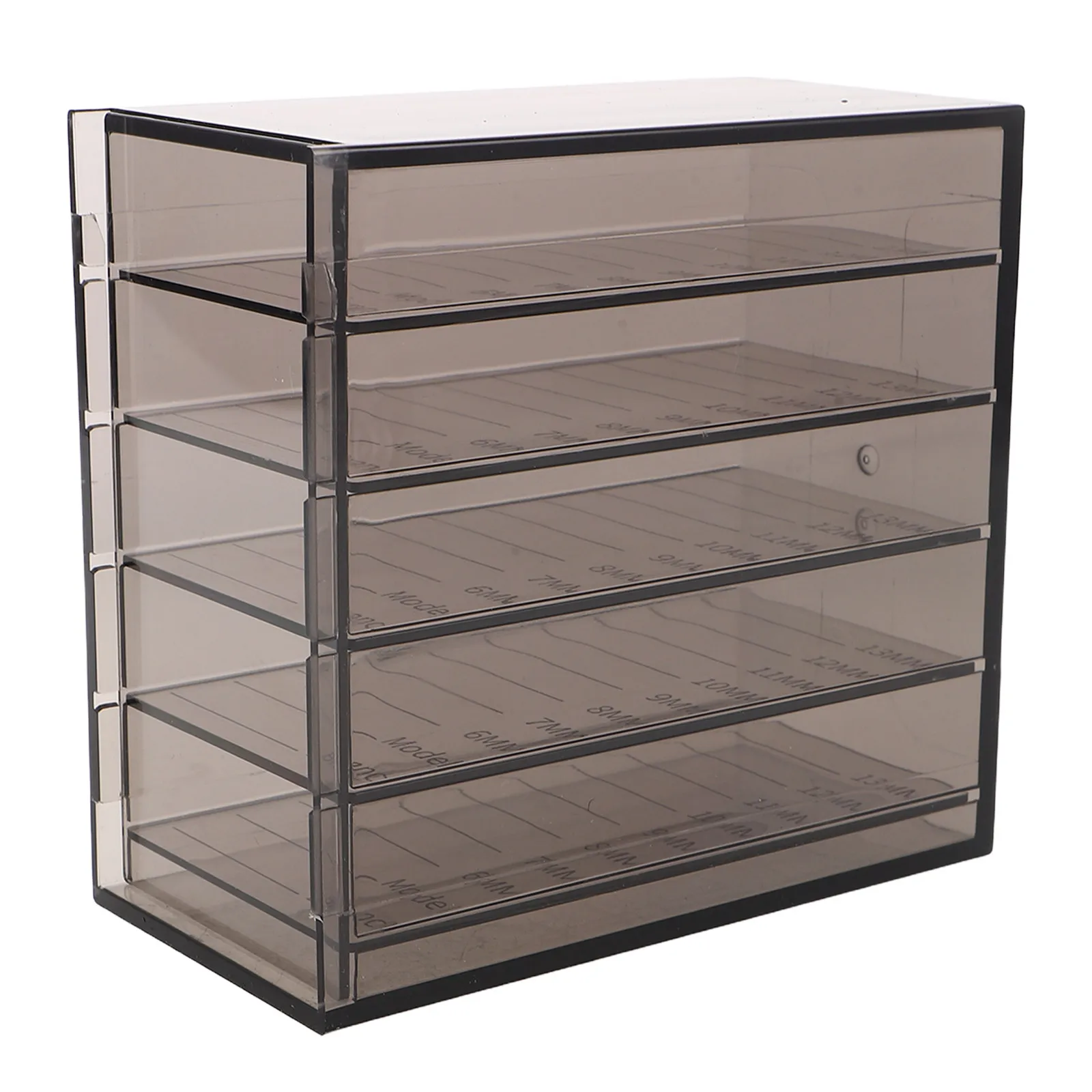 5 Layer Eyelash Case Translucent Black Portable Storage Organizer for Lash Extensions Tools False Eyelashes and Accessories